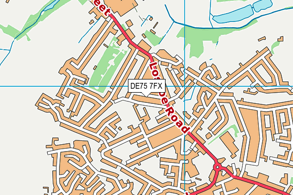 DE75 7FX map - OS VectorMap District (Ordnance Survey)