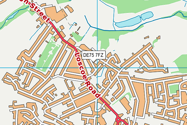 DE75 7FZ map - OS VectorMap District (Ordnance Survey)