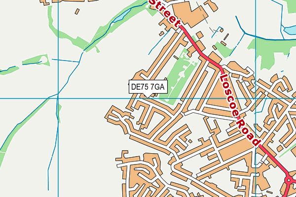 DE75 7GA map - OS VectorMap District (Ordnance Survey)