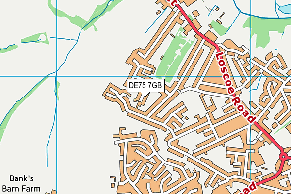 DE75 7GB map - OS VectorMap District (Ordnance Survey)