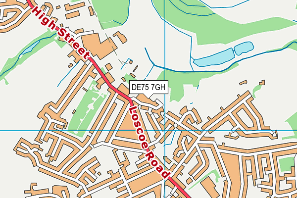 DE75 7GH map - OS VectorMap District (Ordnance Survey)