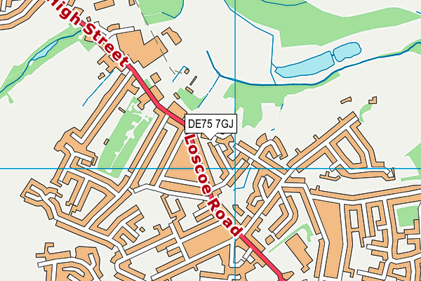 DE75 7GJ map - OS VectorMap District (Ordnance Survey)