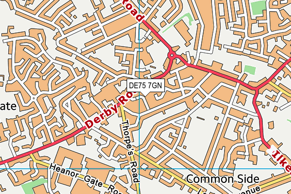 DE75 7GN map - OS VectorMap District (Ordnance Survey)
