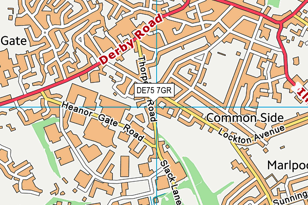 DE75 7GR map - OS VectorMap District (Ordnance Survey)