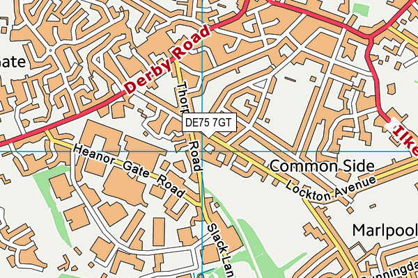 DE75 7GT map - OS VectorMap District (Ordnance Survey)