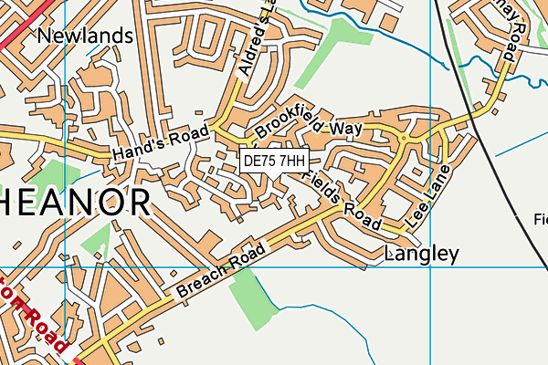 DE75 7HH map - OS VectorMap District (Ordnance Survey)