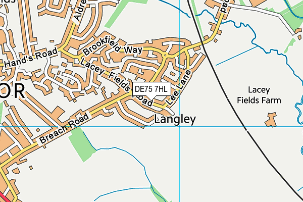 DE75 7HL map - OS VectorMap District (Ordnance Survey)