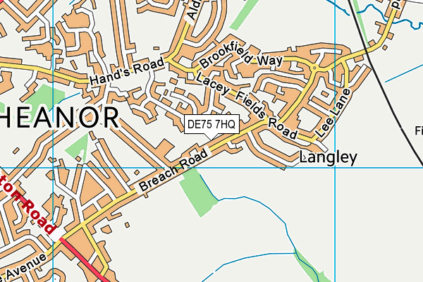 DE75 7HQ map - OS VectorMap District (Ordnance Survey)