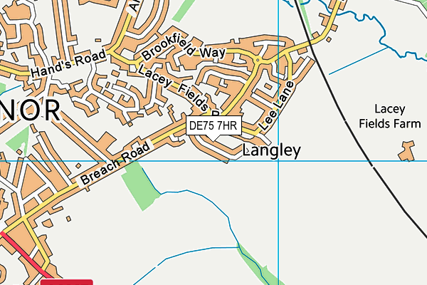 DE75 7HR map - OS VectorMap District (Ordnance Survey)