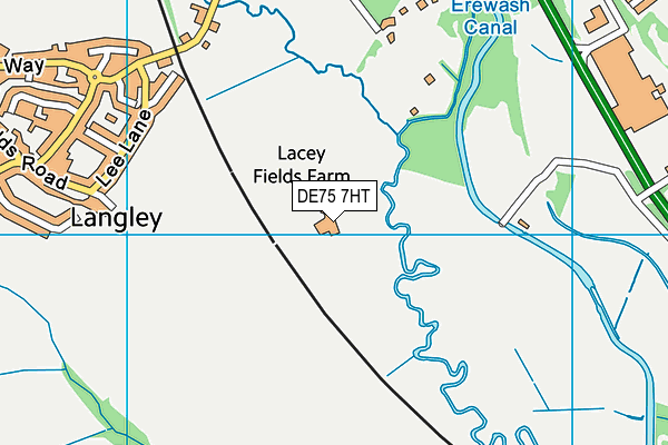 DE75 7HT map - OS VectorMap District (Ordnance Survey)