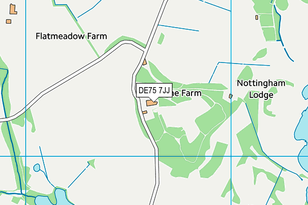 DE75 7JJ map - OS VectorMap District (Ordnance Survey)