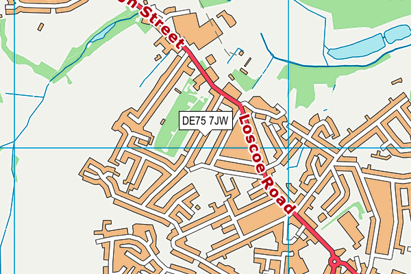 DE75 7JW map - OS VectorMap District (Ordnance Survey)