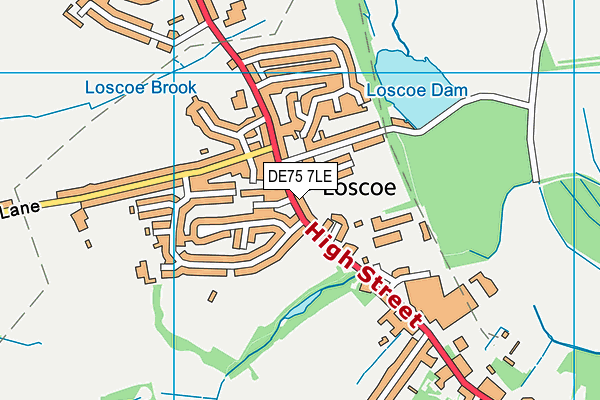 Loscoe Miners Welfare (Closed) map (DE75 7LE) - OS VectorMap District (Ordnance Survey)