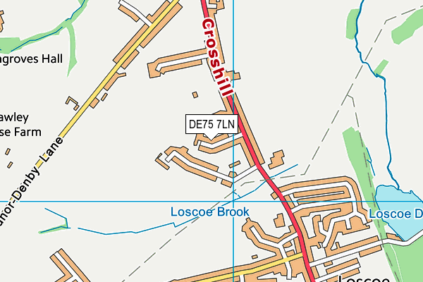 DE75 7LN map - OS VectorMap District (Ordnance Survey)