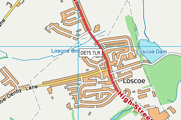 DE75 7LR map - OS VectorMap District (Ordnance Survey)