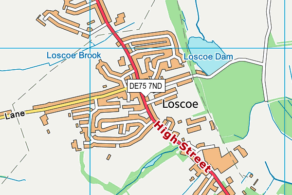 DE75 7ND map - OS VectorMap District (Ordnance Survey)