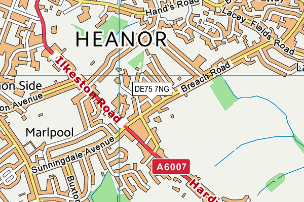 DE75 7NG map - OS VectorMap District (Ordnance Survey)