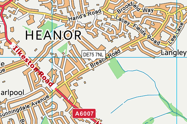 DE75 7NL map - OS VectorMap District (Ordnance Survey)