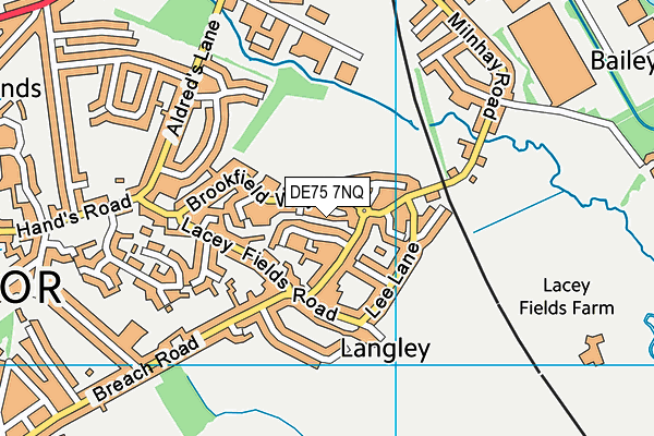 DE75 7NQ map - OS VectorMap District (Ordnance Survey)