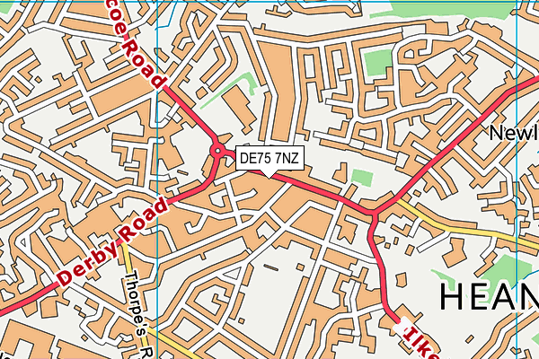 DE75 7NZ map - OS VectorMap District (Ordnance Survey)
