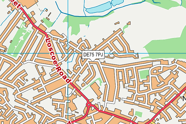 DE75 7PJ map - OS VectorMap District (Ordnance Survey)