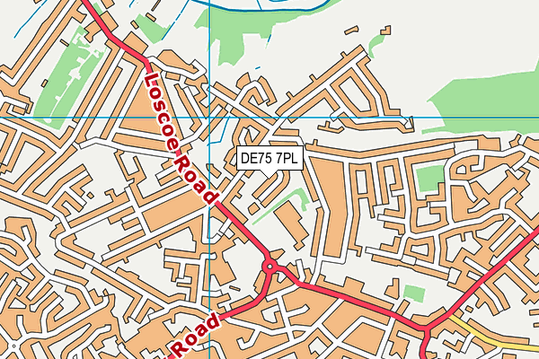 DE75 7PL map - OS VectorMap District (Ordnance Survey)