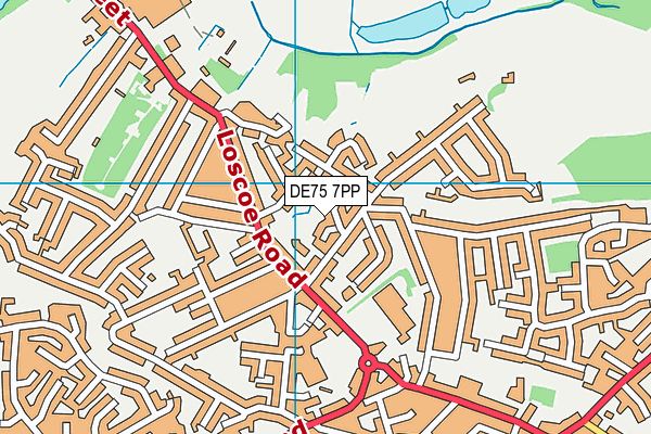 DE75 7PP map - OS VectorMap District (Ordnance Survey)