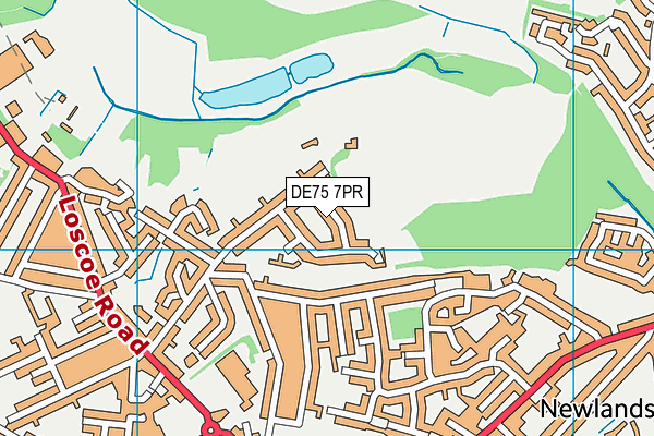 DE75 7PR map - OS VectorMap District (Ordnance Survey)