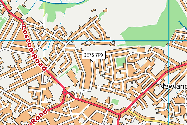 DE75 7PX map - OS VectorMap District (Ordnance Survey)