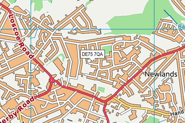 DE75 7QA map - OS VectorMap District (Ordnance Survey)