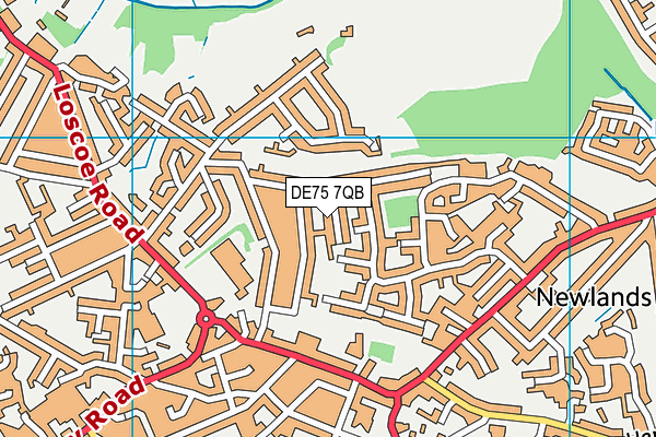 DE75 7QB map - OS VectorMap District (Ordnance Survey)