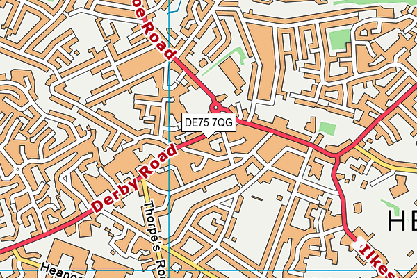 DE75 7QG map - OS VectorMap District (Ordnance Survey)