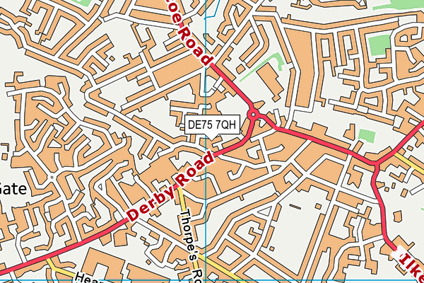 DE75 7QH map - OS VectorMap District (Ordnance Survey)