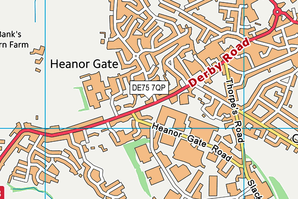 DE75 7QP map - OS VectorMap District (Ordnance Survey)