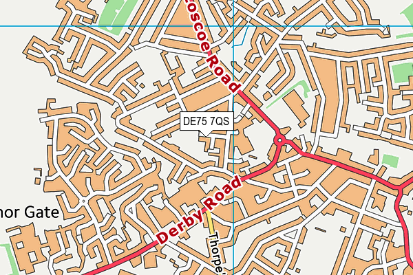 DE75 7QS map - OS VectorMap District (Ordnance Survey)
