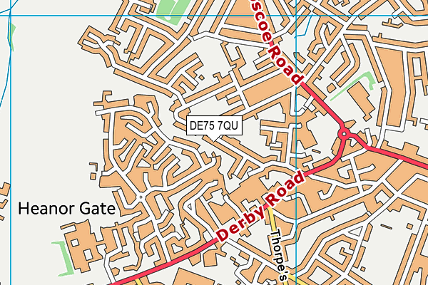 DE75 7QU map - OS VectorMap District (Ordnance Survey)