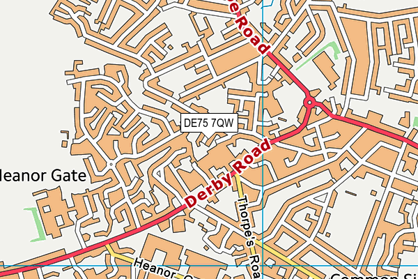 DE75 7QW map - OS VectorMap District (Ordnance Survey)