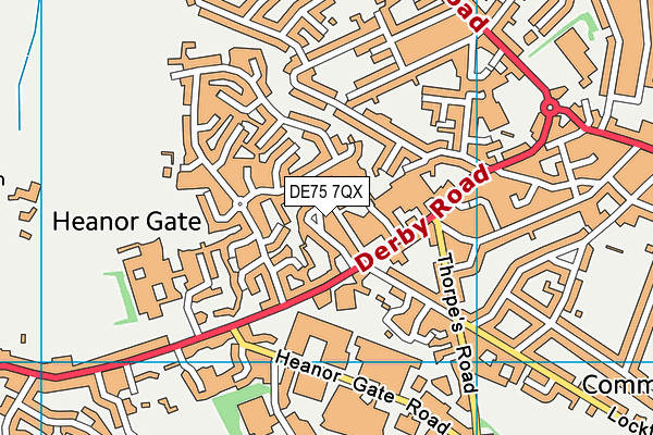 DE75 7QX map - OS VectorMap District (Ordnance Survey)