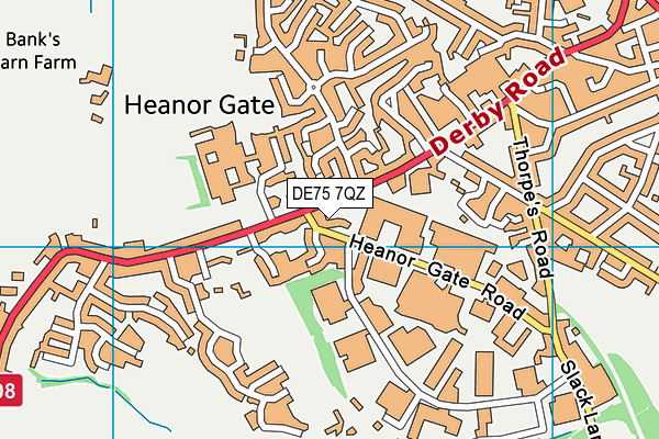 DE75 7QZ map - OS VectorMap District (Ordnance Survey)