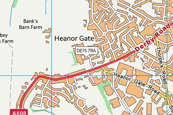 Heanor Gate Spencer Academy map (DE75 7RA) - OS VectorMap District (Ordnance Survey)