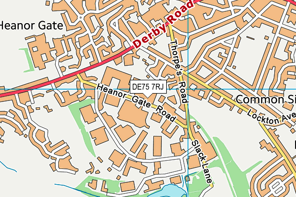 Heanor Fitness Centre (Closed) map (DE75 7RJ) - OS VectorMap District (Ordnance Survey)