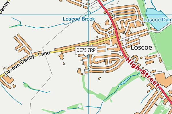 DE75 7RP map - OS VectorMap District (Ordnance Survey)