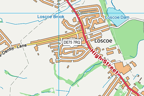 DE75 7RQ map - OS VectorMap District (Ordnance Survey)