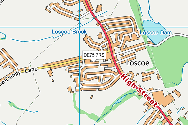 DE75 7RS map - OS VectorMap District (Ordnance Survey)