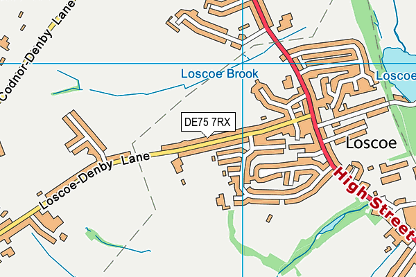DE75 7RX map - OS VectorMap District (Ordnance Survey)