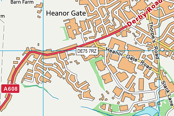 DE75 7RZ map - OS VectorMap District (Ordnance Survey)