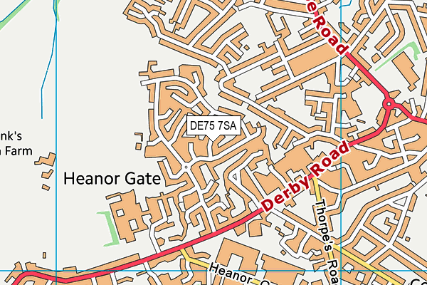 DE75 7SA map - OS VectorMap District (Ordnance Survey)
