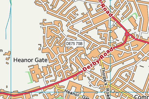 DE75 7SB map - OS VectorMap District (Ordnance Survey)
