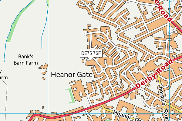 DE75 7SF map - OS VectorMap District (Ordnance Survey)