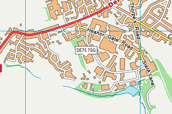DE75 7SG map - OS VectorMap District (Ordnance Survey)